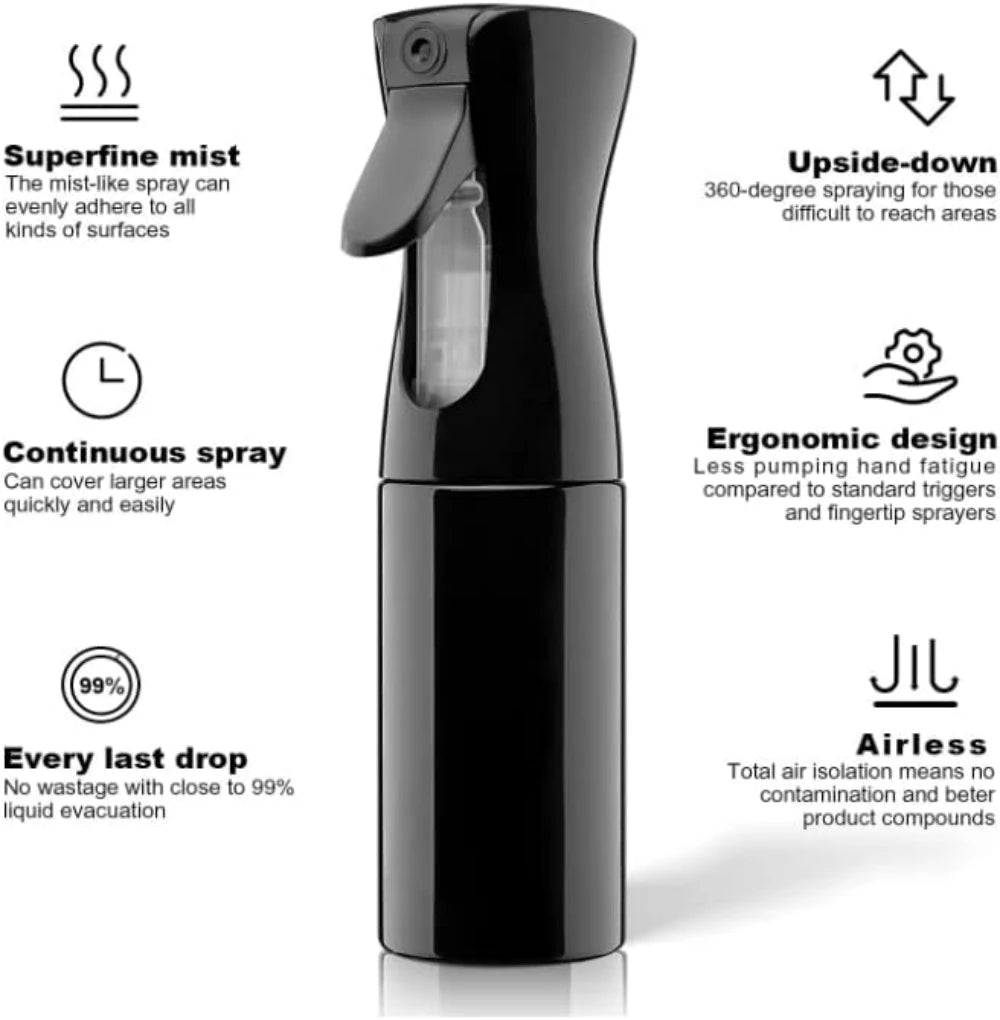 200ml Professional Hairdressing Spray Bottle - High Pressure Water Atomizer for Salons and Barbers